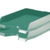 Zwei übereinander gestapelte Briefablagen VIVA in PASTELL COLOURS jade grün