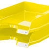 Zwei übereinander gestapelte Briefablagen VIVA in NEW COLOUR gelb