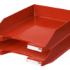 Zwei übereinander gestapelte KLASSIK Briefablagen in rot