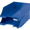 Zwei extrahohe, blaue Briefablagen KLASSIK XXL übereinander gestapelt