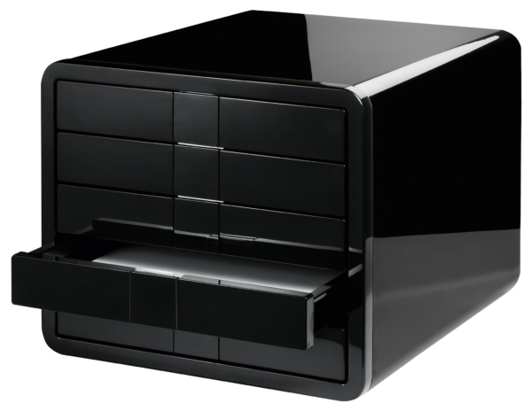 Design Schubladenbox i-BOX mit fünf Schubladen in schwarz
