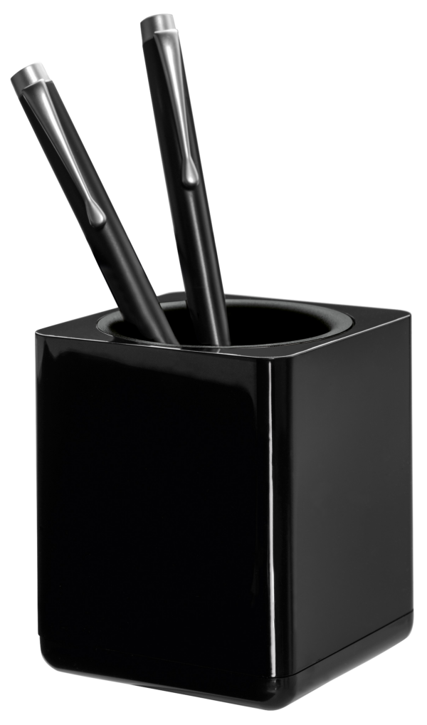 Stifteköcher i-LINE in schwarz in dem 2 Stifte stehen