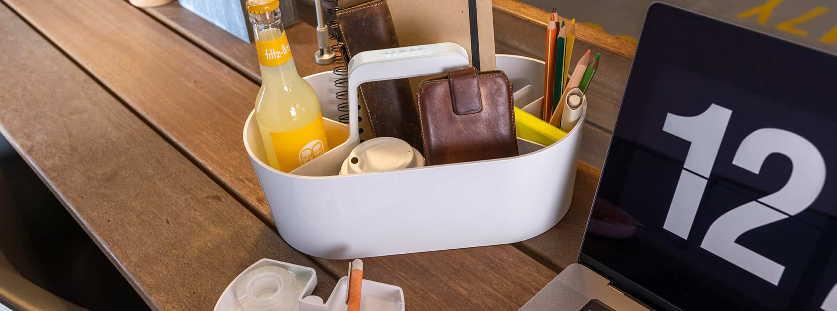 HAN Toolbox LOFT 4 Casiers - Boîte Rangement Amovible Avec Poignée, Snow White 1200-12 - Made In Germany